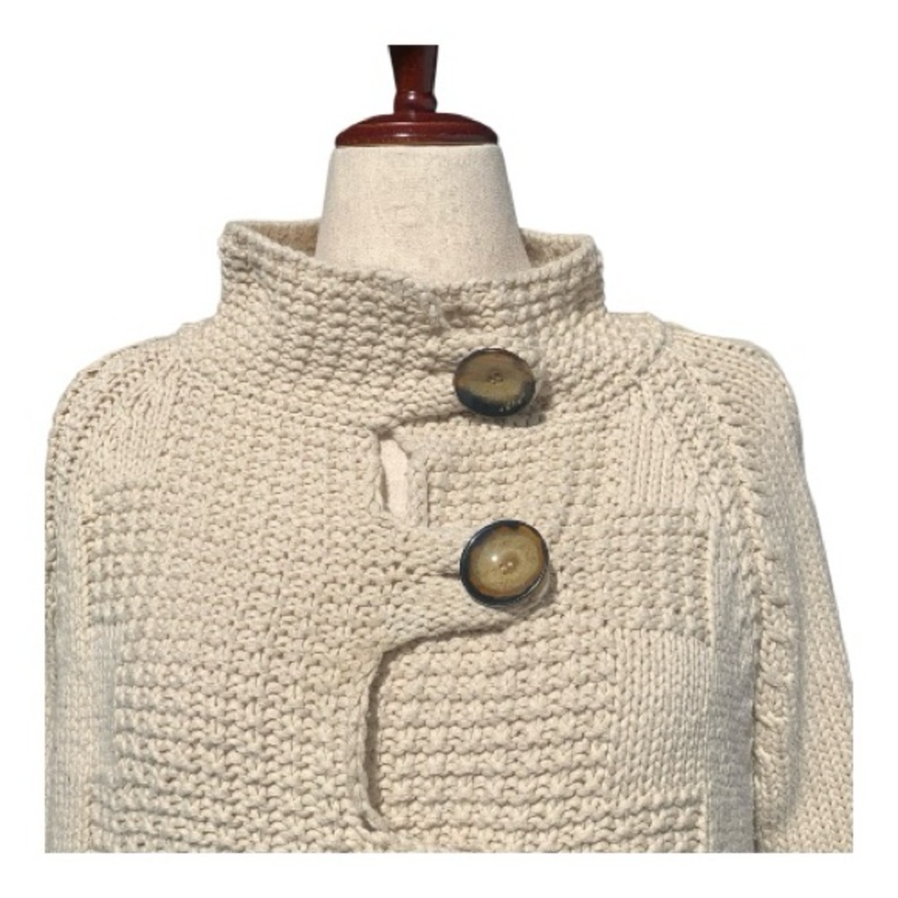 525 America Cream Chunky Knit Button Cardigan - Picture 2 of 13